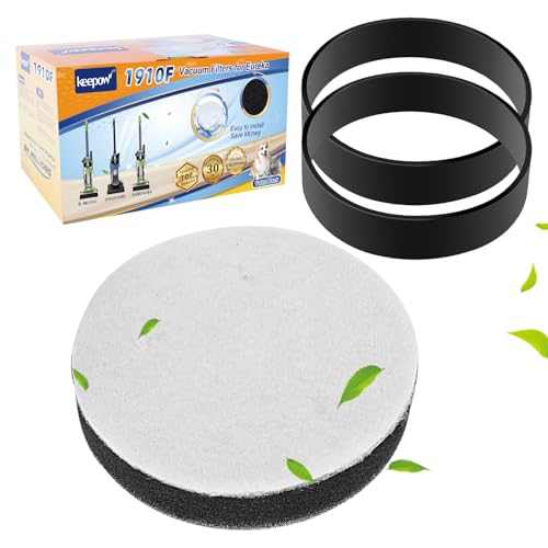 KEEPOW Vacuum Belts and Filters for Eureka Airspeed Compact Bagless - size: 2*Belts+1*Filter
