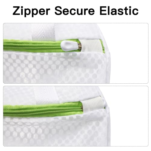 5-Pack Hanging Mesh Laundry Bags with S Metal Hooks, 10x12 Inch - color: 5 PACK, size: 10*12in