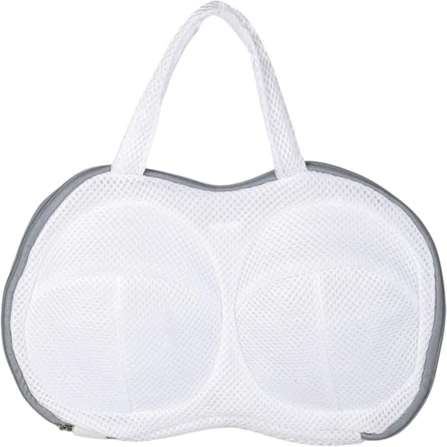 Bra Washing Bags Large Bra Mesh Laundry Bags With Zipper Underwear Brassiere Bag Delicates Lingerie laundry washer protector - color: white, size: Large