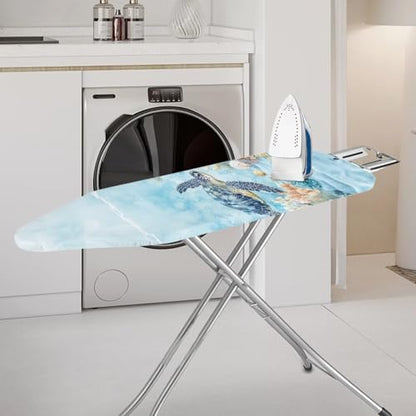 Turtle Iron Board Cover Heavy Duty Padding Ironing Board Covers with Elastic Edge Fastener Hook and Loop Design Universal Size 15向4 inches - color: Turtle