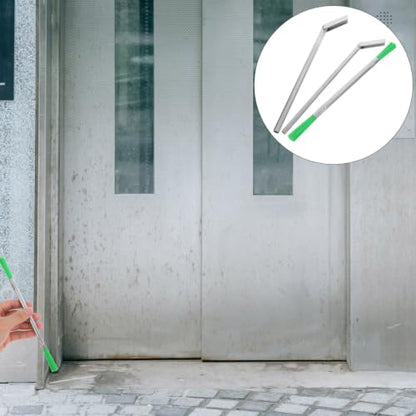 Kichvoe Elevator Groove Scraper, Cleaner Crevice Cleaning Brush and Dust Remover Tool for Sills Tracks and Gap Maintenance Multipurpose Brush with Shovel for Elevator Cleanup