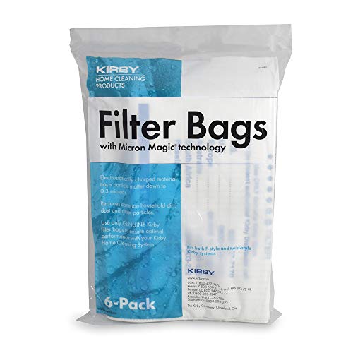 Kirby 204811 Filter Bag Six Pack Micron Magic HEPA (6 Bags Plus 2 Belts) - size: 6 Bags Plus 3 Belts