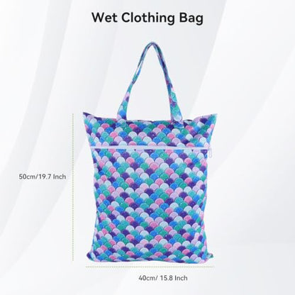 OTraki 2 Pack Waterproof Hanging Wet Dry Bags 16x20 inch