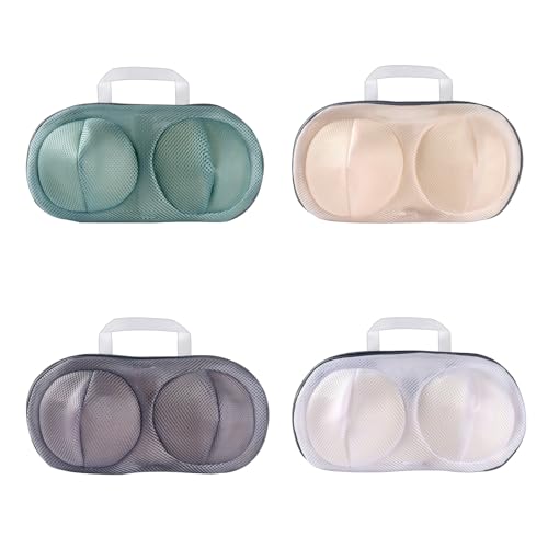 4Pcs Bra Laundry Bag Mesh Laundry Bags for Delicates with Premium Zipper Bra Washing Bag for Laundry，Lingerie Bags for Washing Delicates underwear integrated washing and care - color: white4wyh
