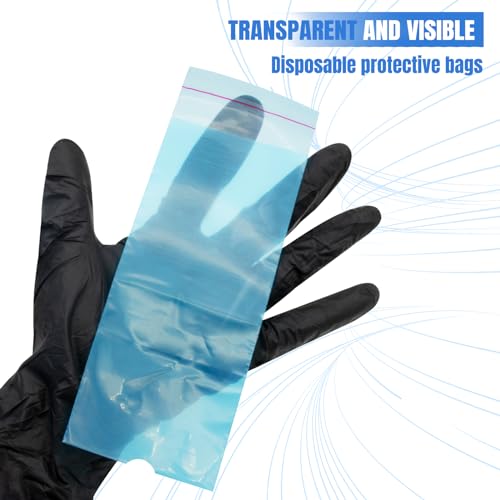 200pcs Self-adhesive Film Wireless PMU Pen Machine Covers Sleeves Disposable PMU Supplies for Permanent Makeup Microneedling Machine Pen Type Bag (Blue 2.55"x7.48") - size: Blue 2.55"x7.48"