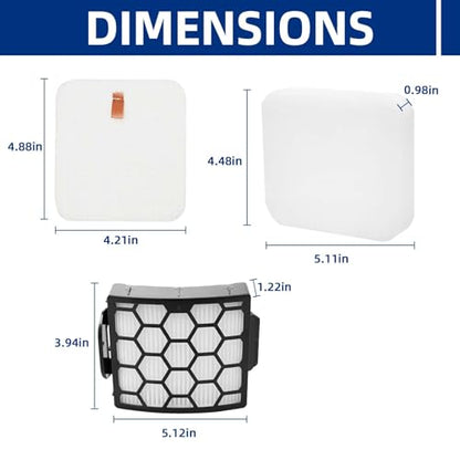 UV900 Filter Replacement for Shark UV850 LA492 LA490 UV900CCO Vacuum - style: UV850-2+6+1