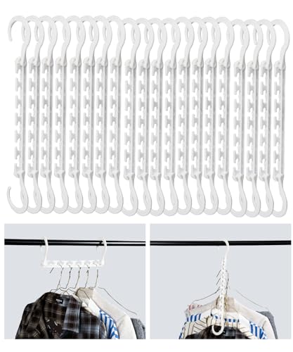 Mr. Pen- Space Saving Hangers for Clothes, 20 pcs, White - size: 4.5 inches (W) x 10.6 inches (H)