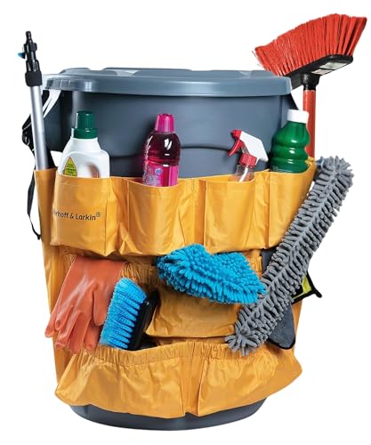 Trash Can Caddy Bag | Fits 32-55 Gallon Bin | Cleaning Janitorial Organizer