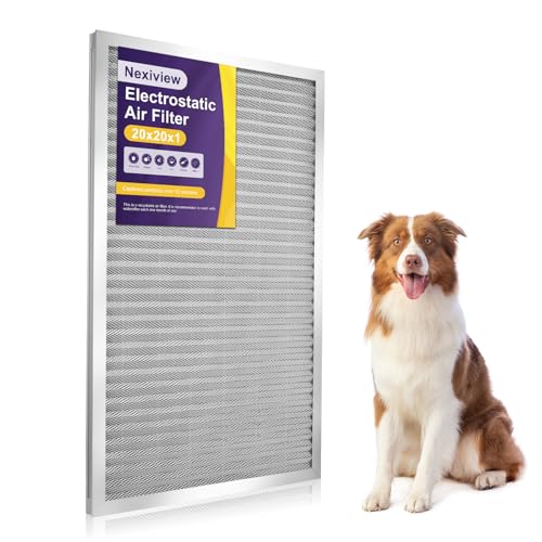 20x20x1 Furnace Filter-MERV8, Washable & Reusable Electrostatic Air Filter, AC/HVAC Furnace Filter, Permanent Air Filter, Breathe Fresher, Easy Install - size: 20" x 20" x 1"