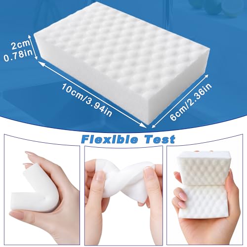 50 Pack Magic Cleaning Sponge Erasers 2X Density Melamine Foam Sponges Bulk - color: White- 50pcs Sponge Eraser