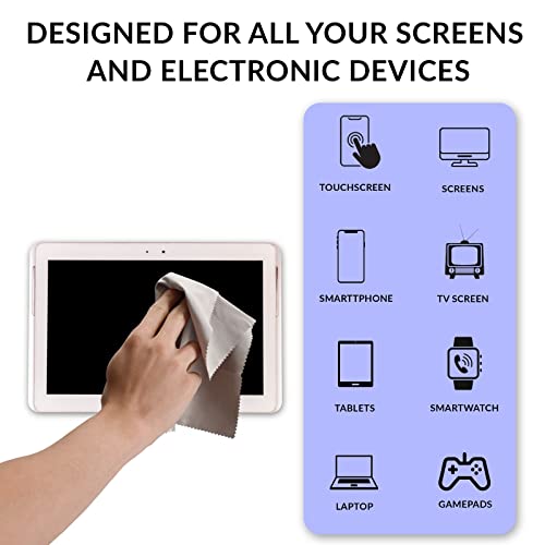 Swanky Cables Screen Cleaner Spray Kit - Electronic Cleaning for Computer, Laptop, TV, Phone, Tablet, PC, Keyboard, Car Display, LCD, LED, & 4K Flat Screen, Includes 2 Microfiber Cloth - 2 oz, 1 Pack - color: 1 Pack