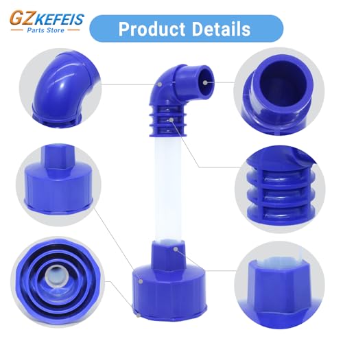 AC Drain Line Cleaner Tool, Universal HVAC to PVC Adapter for Unclogging A/C Condensate Drain Lines - Wet Vac Attachment for Efficient Evacuation, Blue, 1 Pack