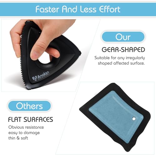 Mini Pet Hair Remover for Car Detailing(Suit with 2 Blades, Lemon Blue) - color: Lemon Blue