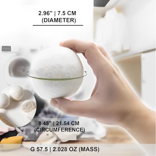 Wool Dryer Balls Laundry Reusable, Lint Remover Washing Balls Reusable Dryer Balls Pet Hair Dryer Ball Lint Remover for Laundry Pet Fur Remover for Laundry Bedding Clothes(Pack of 6) - color: Style-008