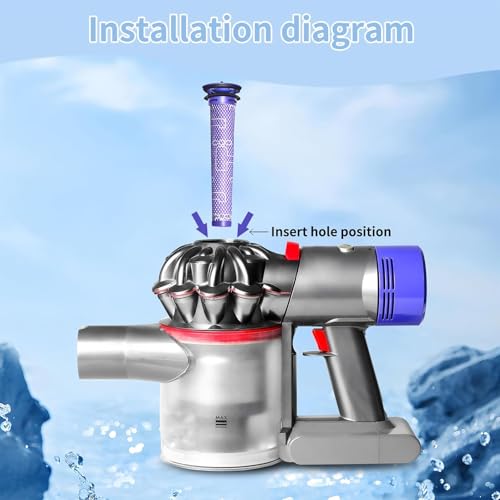 4 Pcs V6 Replacement Filters Compatible with Dyson V8 V7 V6 DC58 DC59 - size: 4 V678