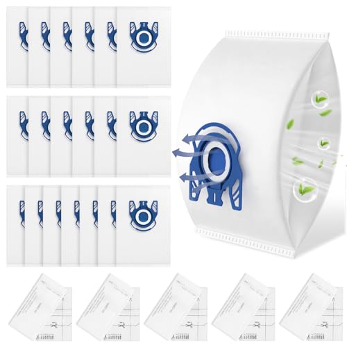 20 Pack 3D Airclean GN Vacuum Cleaner Bags for Miele Classic C1 Complete C1 - color: Blue, size: 20-GN Bags