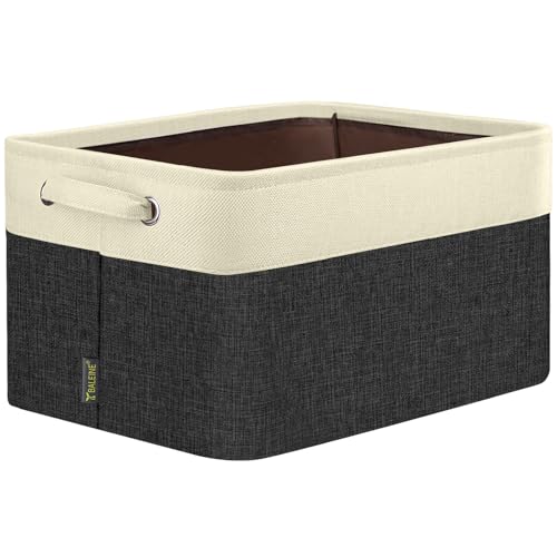 BALEINE 1 Pack Fabric Closet Storage Bins for Shelves, Linen Closet Organizers and Storage, Decorative Baskets for Organizing, Shelf, Clothes, Home, Office (Black, 17''x13''x10.5'') - color: Black, size: 1PCS/X-Large-17x13x10.5