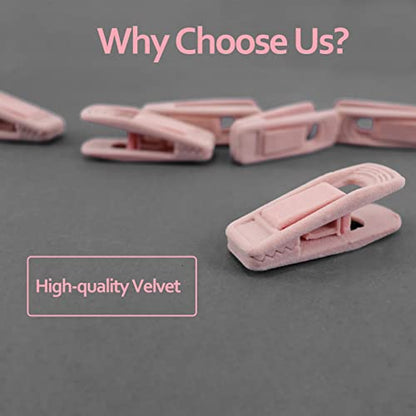 Velvet Hangers Clips for Thin Hangers(20 Pcs, Light Pink) - size: 20pc