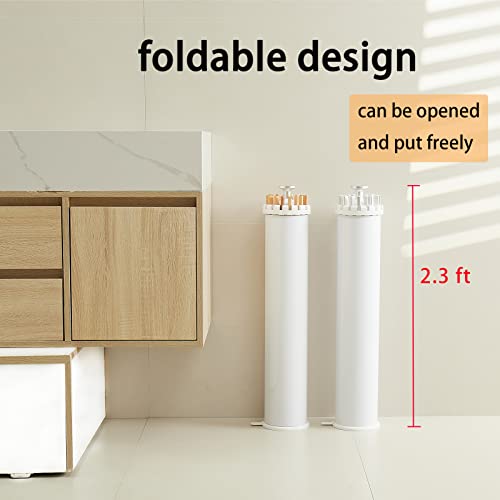 JOOM Tripod Clothes Drying Rack, Garment Rack Portable and Foldable Space Saving Laundry Drying Rack - Drying Rack Clothing Floor Folding Balcony Bedroom Household Aluminum - color: Matter Silver Tripod, size: Standard