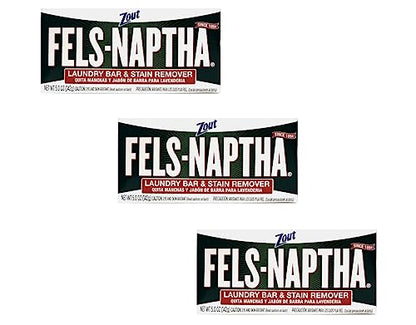 Fels Naptha Laundry Soap & Stain Remover Bar, Pack of 3 - size: 5.5 Ounce (Pack of 3)