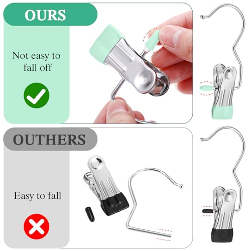 Yinder 150 Pcs Boot Hanger Clips Laundry Hooks Stainless Steel, Multicolor - color: Multicolor