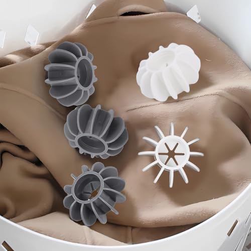 5Pcs Silicone Laundry Balls Reusable Anti-Winding Clothes Floating Lint Cleaning Ball Home Washing Machine Accessory,White (S-3.8 * 1.9cm) - color: B