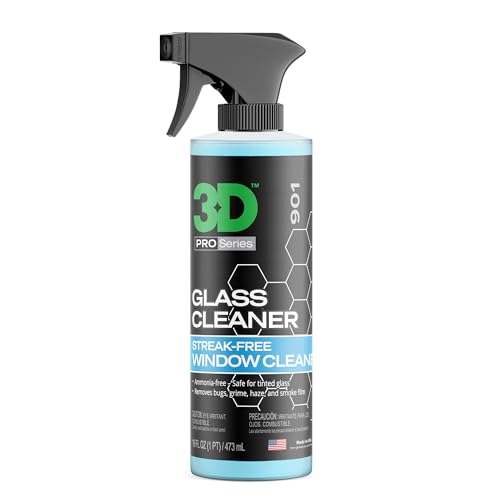3D Glass Cleaner - Ready to Use, Tint Safe, Streak Free Glass Cleaner - 16oz. - size: 16 Fl Oz (Pack of 1), style: Pint