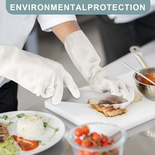 2 Pairs, 15 Inches, Nitrile Cleaning Gloves, Kitchen Dishwashing Gloves, Reusable, Durable, Water-Resistant, And Hypoallergenic (Medium) - size: Medium