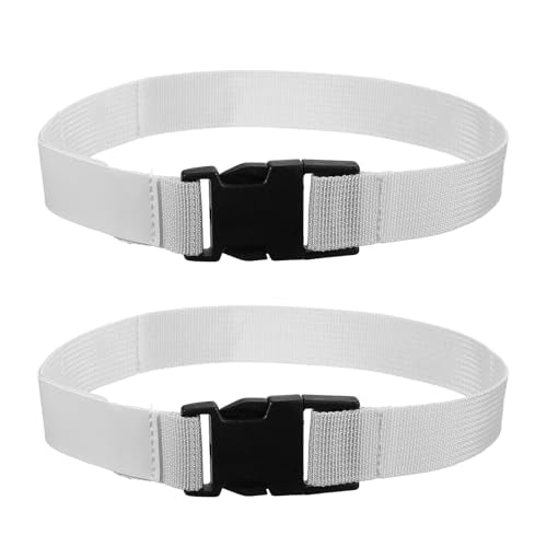 uxcell 2 Pcs Laundry Strap with Buckle, Multipurpose Laundry Strap Replacement Wash Care Utility Household Cleaning Loop Athletics Accessories Tools Storage, White - color: White
