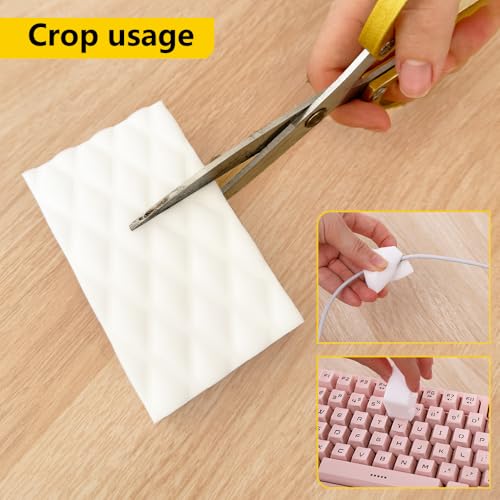 Magic Sponge Eraser,50 Pack Melamine Sponge Bulk,2X Density,Long Lasting - color: White（50pcs）, size: 3.93x2.36x0.79in