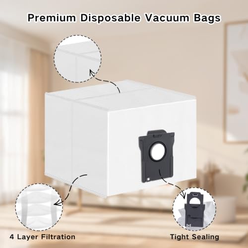 12 Pack Dust Bags for Dreame D20 Plus, D20 Pro Plus Robot - size: D20PP Series Bags 12 Pack