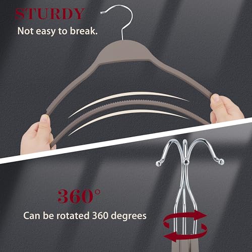 Grey Plastic Thin Hangers, 28 Pack Upgraded Rubberized Non Slip, Durable Slim Clothing Hangers, 17.7 Inches Wide for Adults - color: Gray, size: 28 Pack