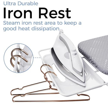 SheeChung Ironing Board 13"x43",Full Size Iron Board with Rest,Adjustable - style: 43x13-Grey