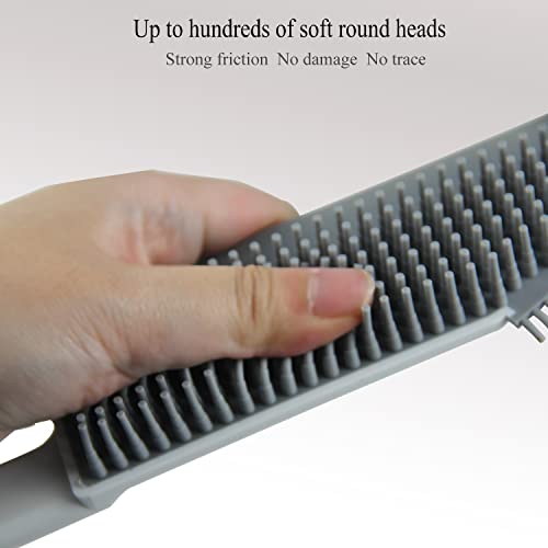 Multifunctional Cleaning Brush 2 Pcs Silicone Cleaning Brush Small Crevice Brush Scraper Brush Cleaner Kitchen Sink Squeegee Bathroom Countertop Floor Window Mirror Bathtub (White)