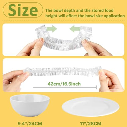 MAQIHAN 200 Bowl Covers for Bread Proofing - Medium Plastic Wrap for Food - size: Medium