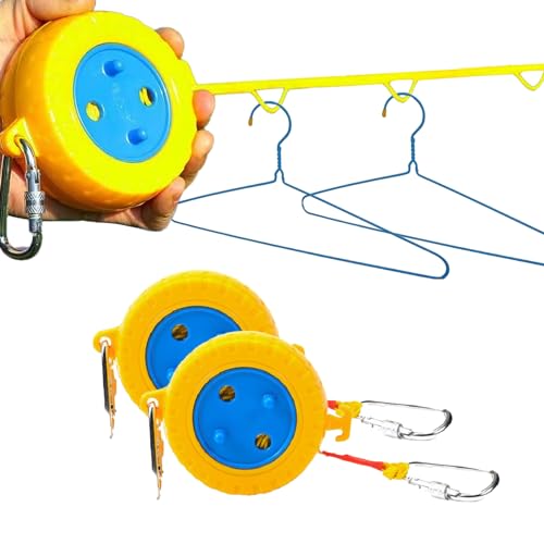 Portable Clothesline Indoors Outdoors Windproof and Slip-Resistant(2 Pieces) - size: 2 pieces