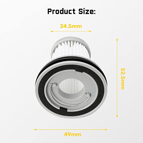 Fanttik 2-Pack Replacement HEPA Filter, Washable and Reusable Filter Fits for Fanttik V8 Apex & V8 Mate & V10 Mix & Slim V10 Apex Car Vacuum (AV8001)