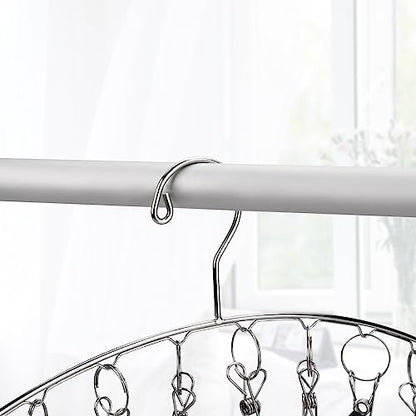 Toplife Clothes Hanger with 10 Clips, Set of 4 Clothes Drying Rack(Indoors)