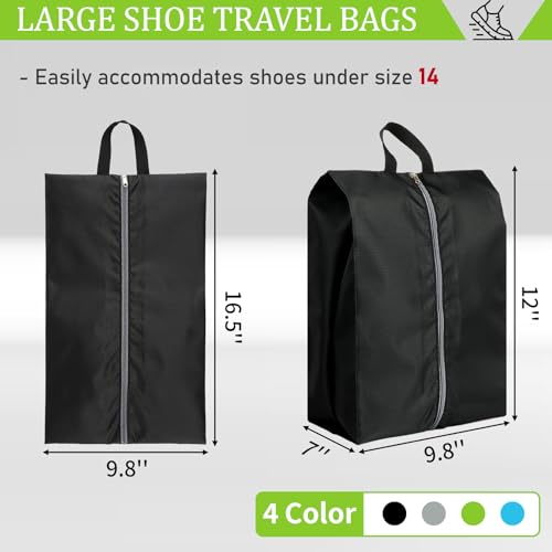 Shoe Bags for Travel, Set of 4 Pack Shoe Travel Bags for Packing Large - color: Mixcolor