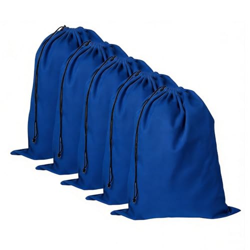 5 Pack Shoe Bags for Travel, Washable Dust Bags Drawstring Travel Shoe Bag - color: Blue