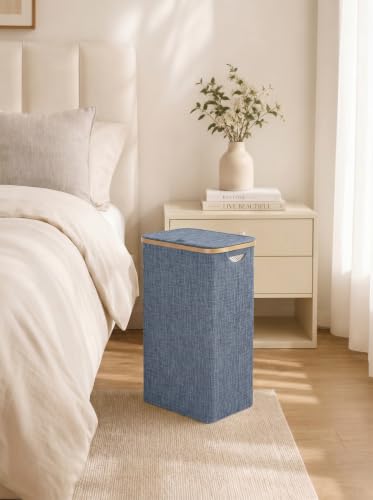 IEGrow Laundry Hamper with Lid,110L Laundry Basket with Mesh Bags,Blue - color: Blue, size: 110L