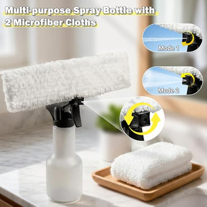 Window Vacuum Squeegee Cordless, Electric Window Cleaner Kit with 11" Squeegee Blades, 2000Pa Vacuum Squeegee with 45min Battery Life & 200ml Water Tank, Suitable for Windows, Mirrors