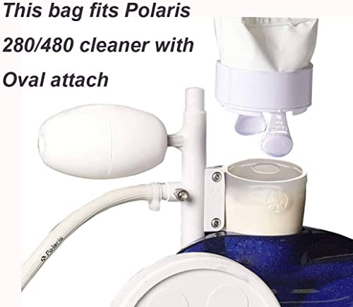 Pool Spa Part Nylon Mesh Pool Cleaner All Purpose Bag - size: 2 pack zipper bag