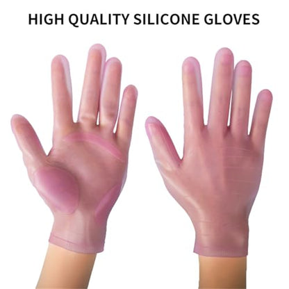 vodvob reusable silicone gloves, finger protectors for epoxy resin casting DIY crafts, household cleaning gloves - color: Purple