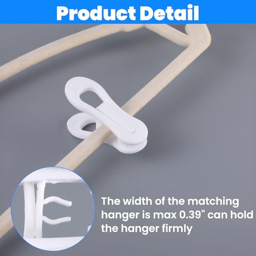 100 Pack White Hanger Clips Multi-Purpose Baby Hanger Clip, Plastic Clothing Clips for Socks, Hats, Food Chip Bags and Notes