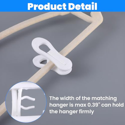 100 Pack White Hanger Clips Multi-Purpose Baby Hanger Clip, Plastic Clothing Clips for Socks, Hats, Food Chip Bags and Notes