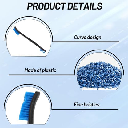 12-Pack Double-Ended Cleaning Brushes, Nylon Bristle Detail Brushes for Car Detailing, Kitchen, Keyboard, Carbon Residue Removal and Tight Spaces Cleaning