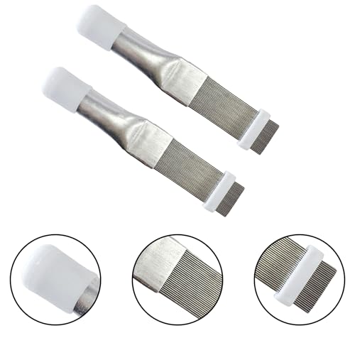 4-Pack AC Fin Comb Straightener – Air Conditioner Cleaner Tool for Condenser & Evaporator Coils, Includes Coil Brush for AC Unit Maintenance & Radiator Cleaning