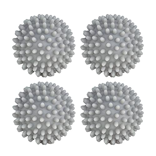 Dryer Balls 4 Pack - Non-Toxic Reusable Dryer Balls (Gray) - color: Gray