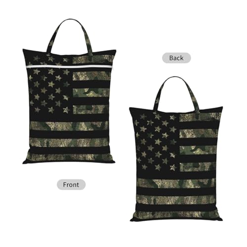 Camo Camouflage Hunting American Flag Travel Laundry Bags Cloth Diaper Wet Bags Handle Washable Dirty Clothes Bags Wet Dry Bag Suitcase Gym Swimming Pool College Dorm Wet Bag - color: 1 PC28, size: One Size